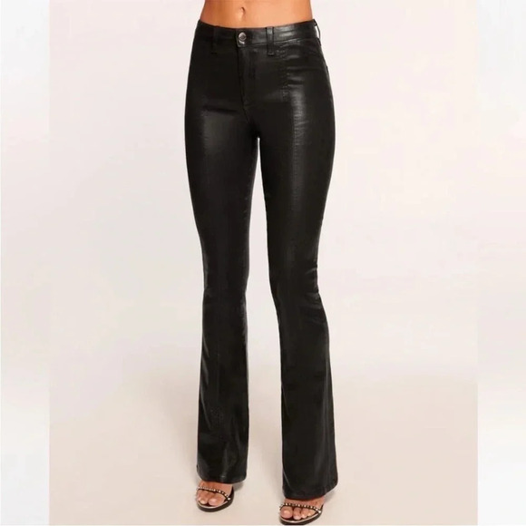 Ramy Brook black coated bootcut flare Matilda jeans - Picture 3 of 14